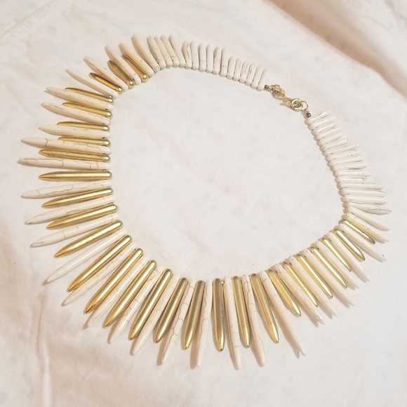 KJL Egyptian Revival Runway Cleopatra Spiked Necklace - Picture 5 of 9